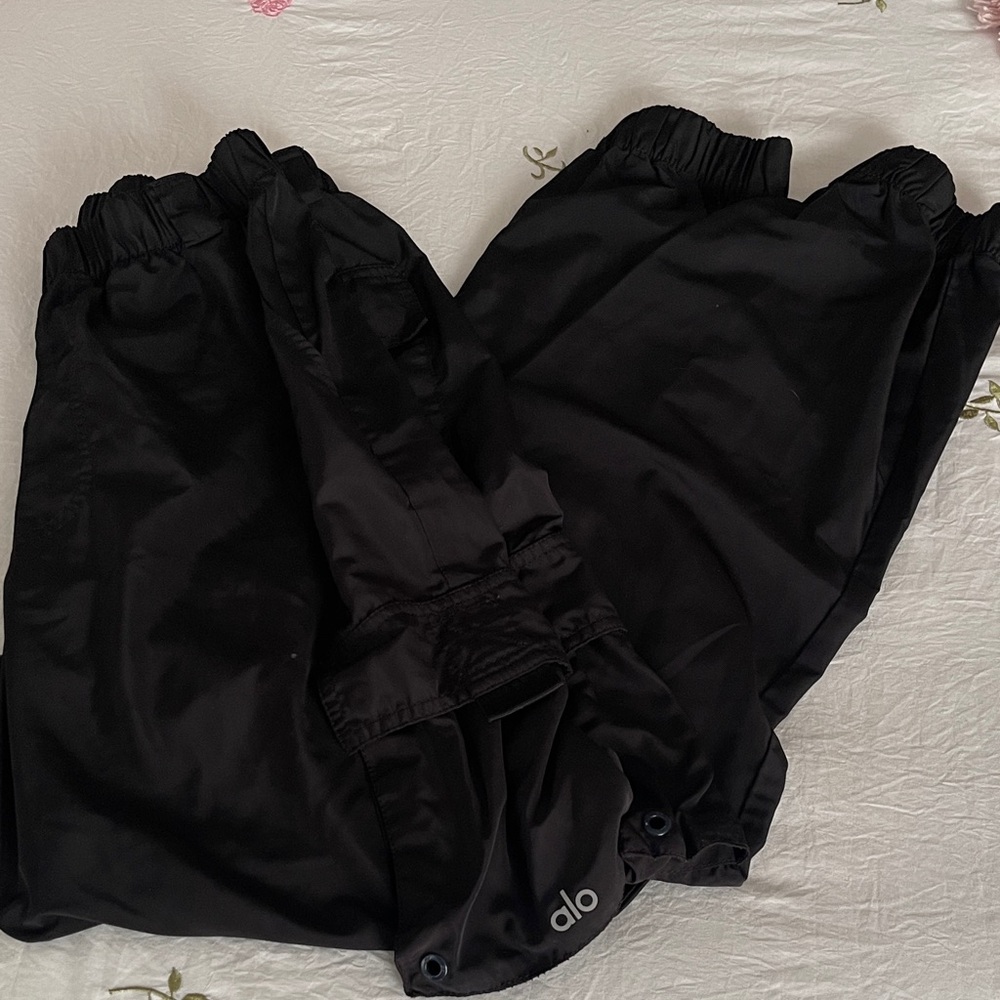 ALO Yoga Black Ruched Waist Leggings